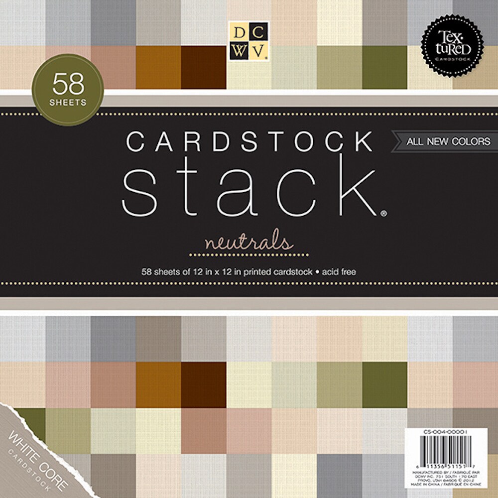 DCWV MATCHMAKER 2 CARDSTOCK PAPER STACK 12&#x201D;x12&#x201D; (58 SHEETS) CS-004-00001 ACID FREE