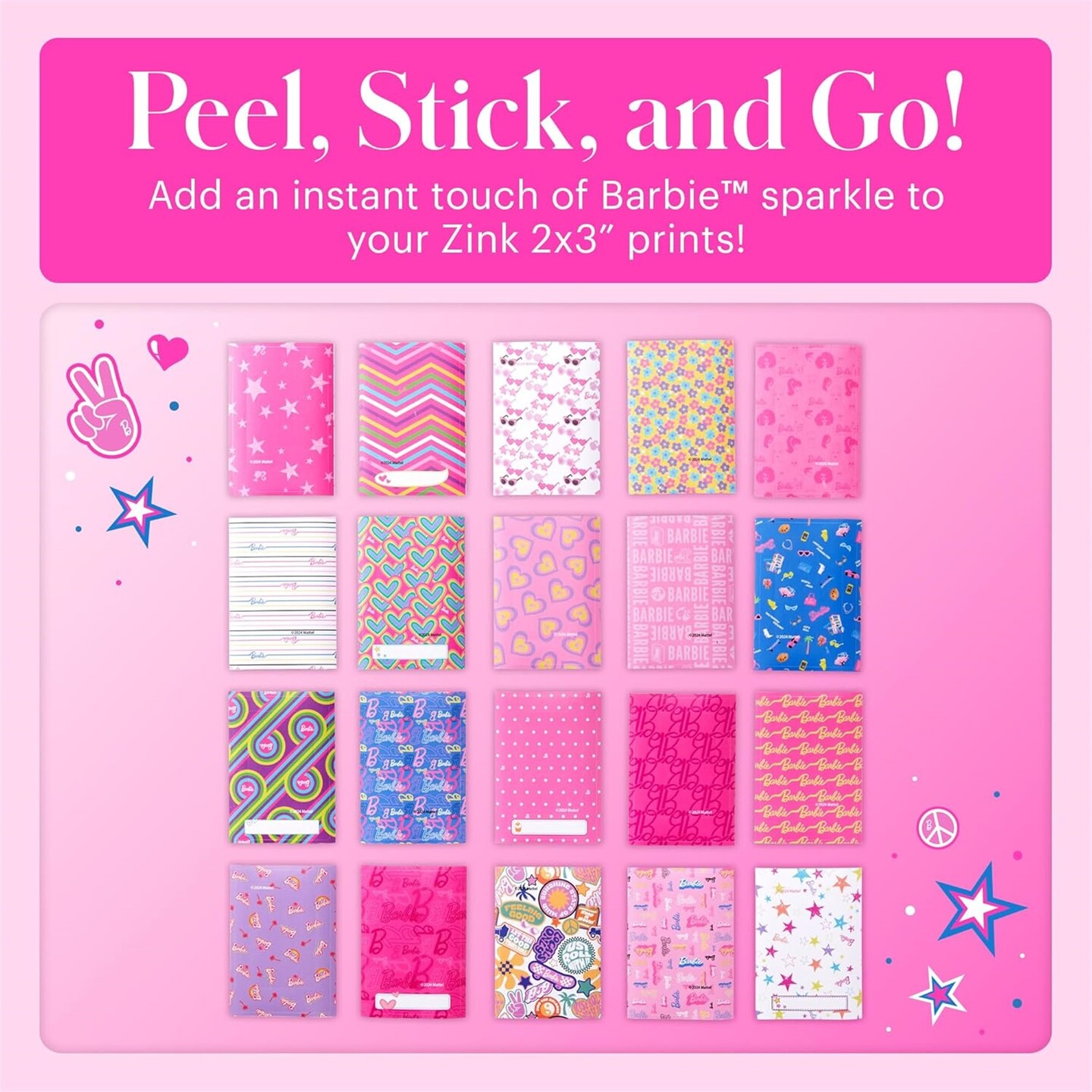 Kodak x Barbie Step Slim Instant Photo Printer, Iconic Style Barbie Case, Paper &#x26; More - Gift Bundle