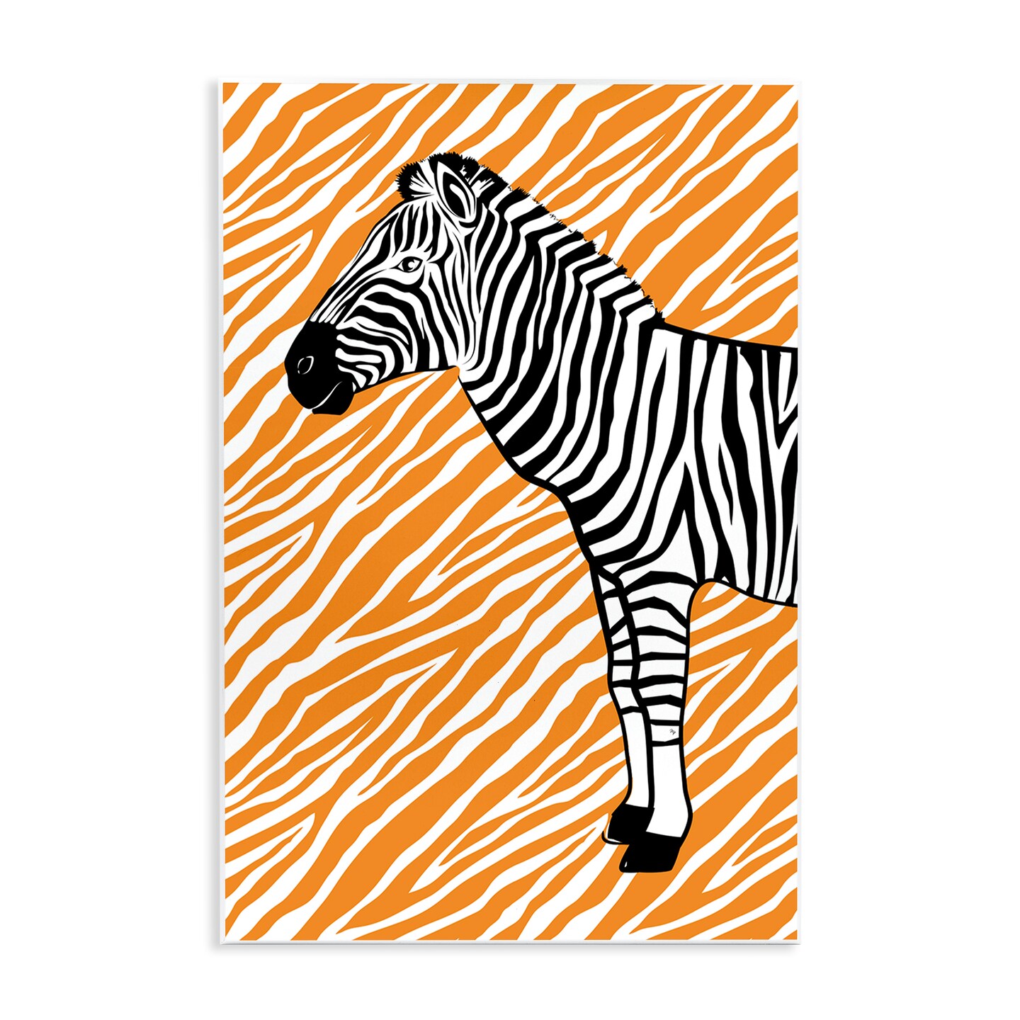 Stupell Industries Zebra Stripes Pattern Wall Plaque Art Design by Martina Pavlova