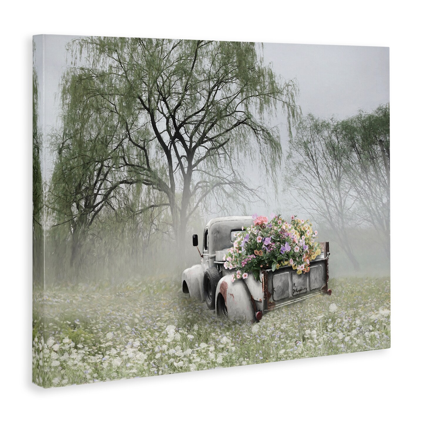 Stupell Industries Overgrown Floral Truck Canvas Wall Art Design by Lori Deiter