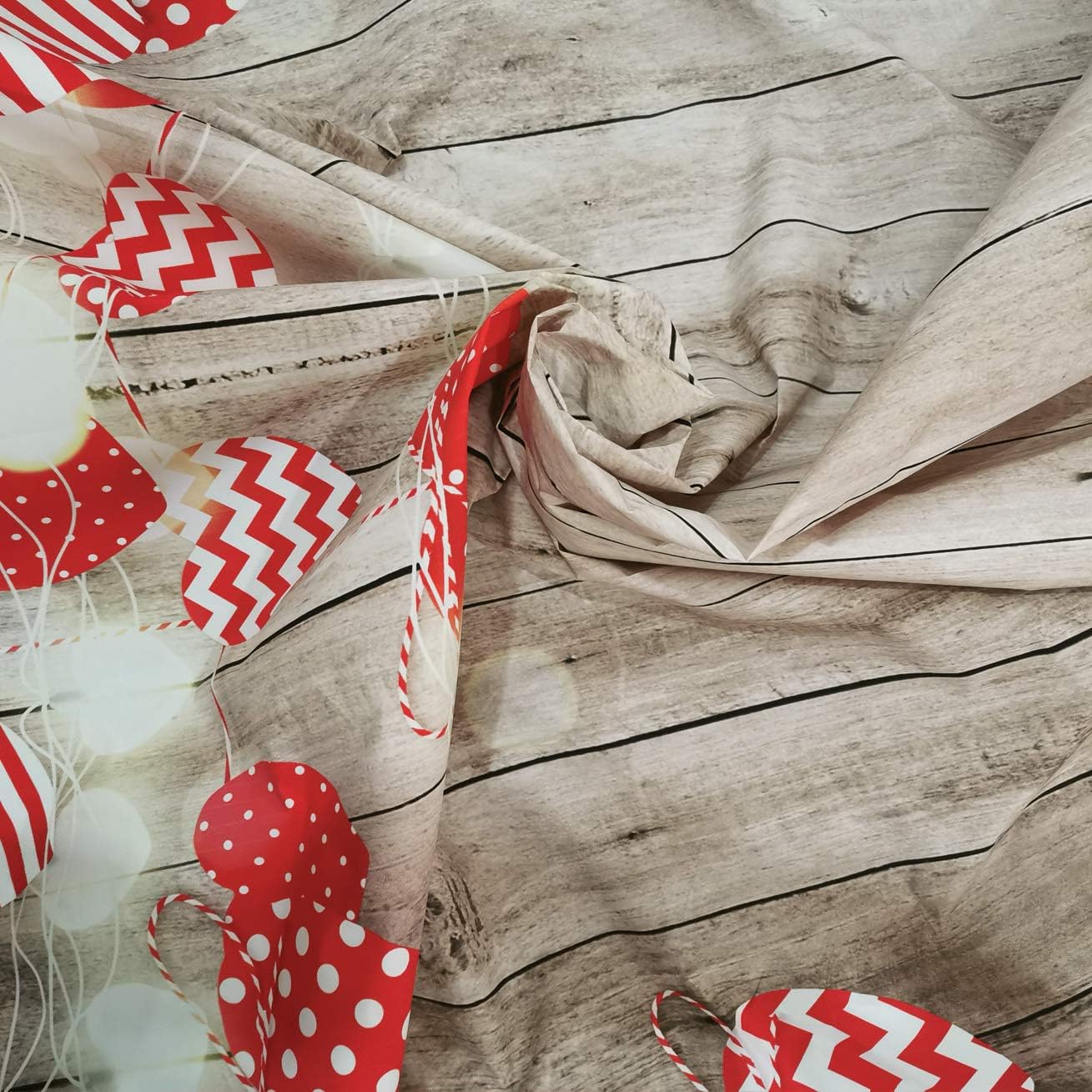Valentine Day Backdrop for Photography Rustic Wood Wedding Backdrop Red Heart Stage