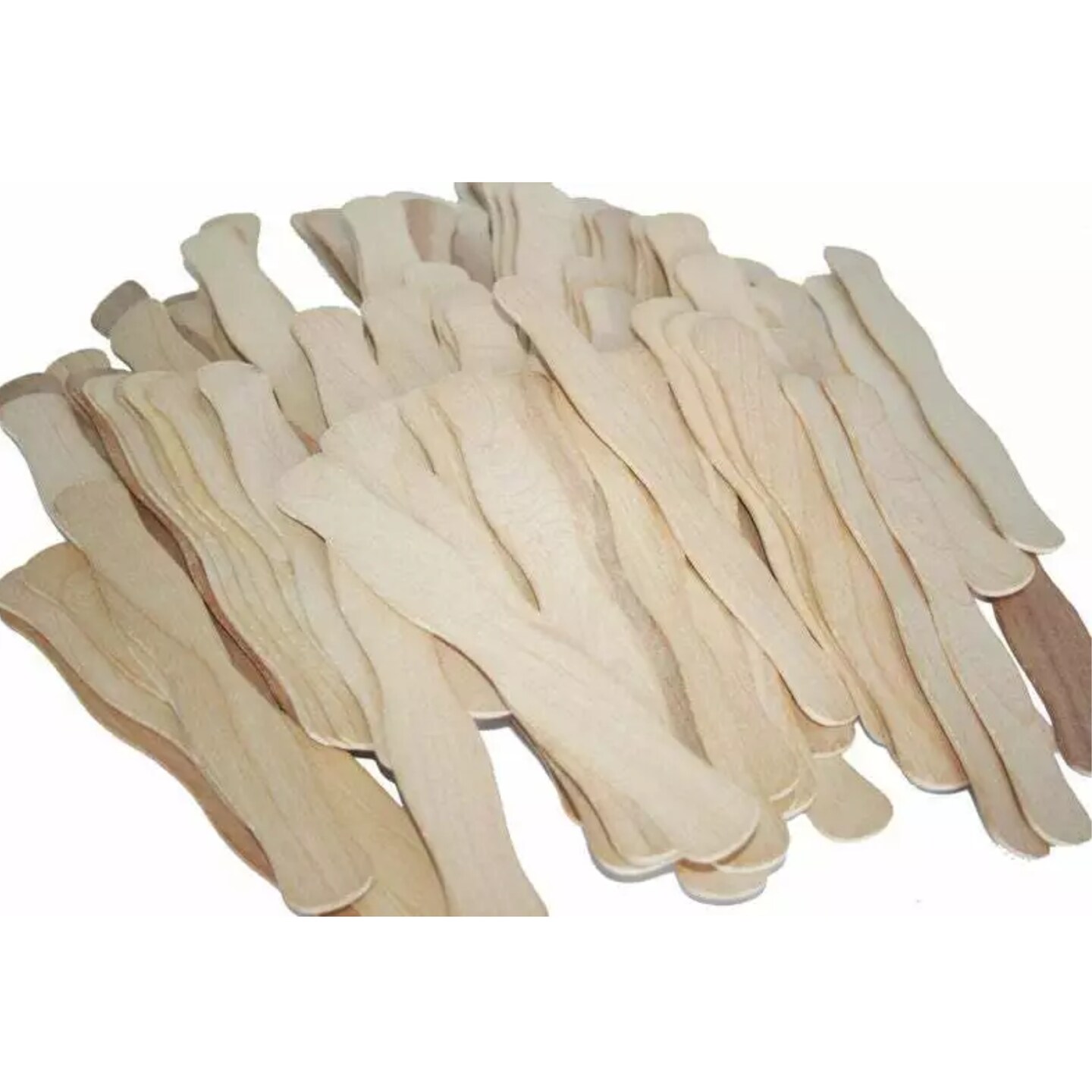 Kitcheniva 8" Wavy Fan Sticks Wooden Paddle Fan Handle Crafts DIY 300 Pcs