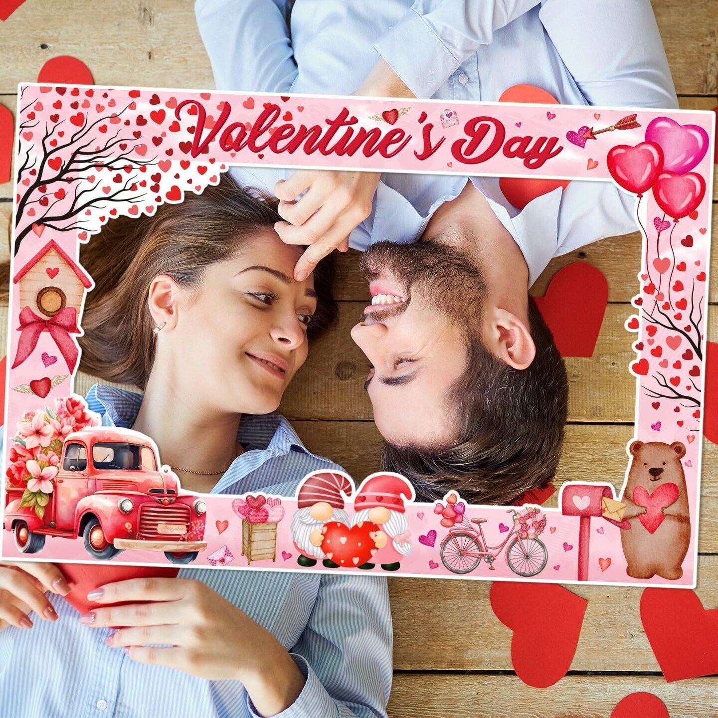 Valentine&#x27;s Day Photo Booth Props Frame Party Supplies