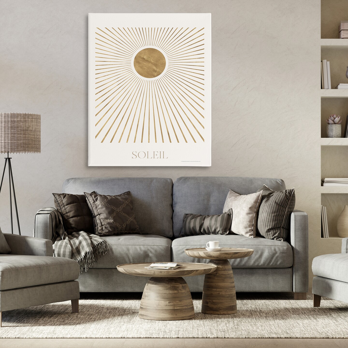 Stupell Industries Soleil Boho Sun Canvas Wall Art Design by Reinders