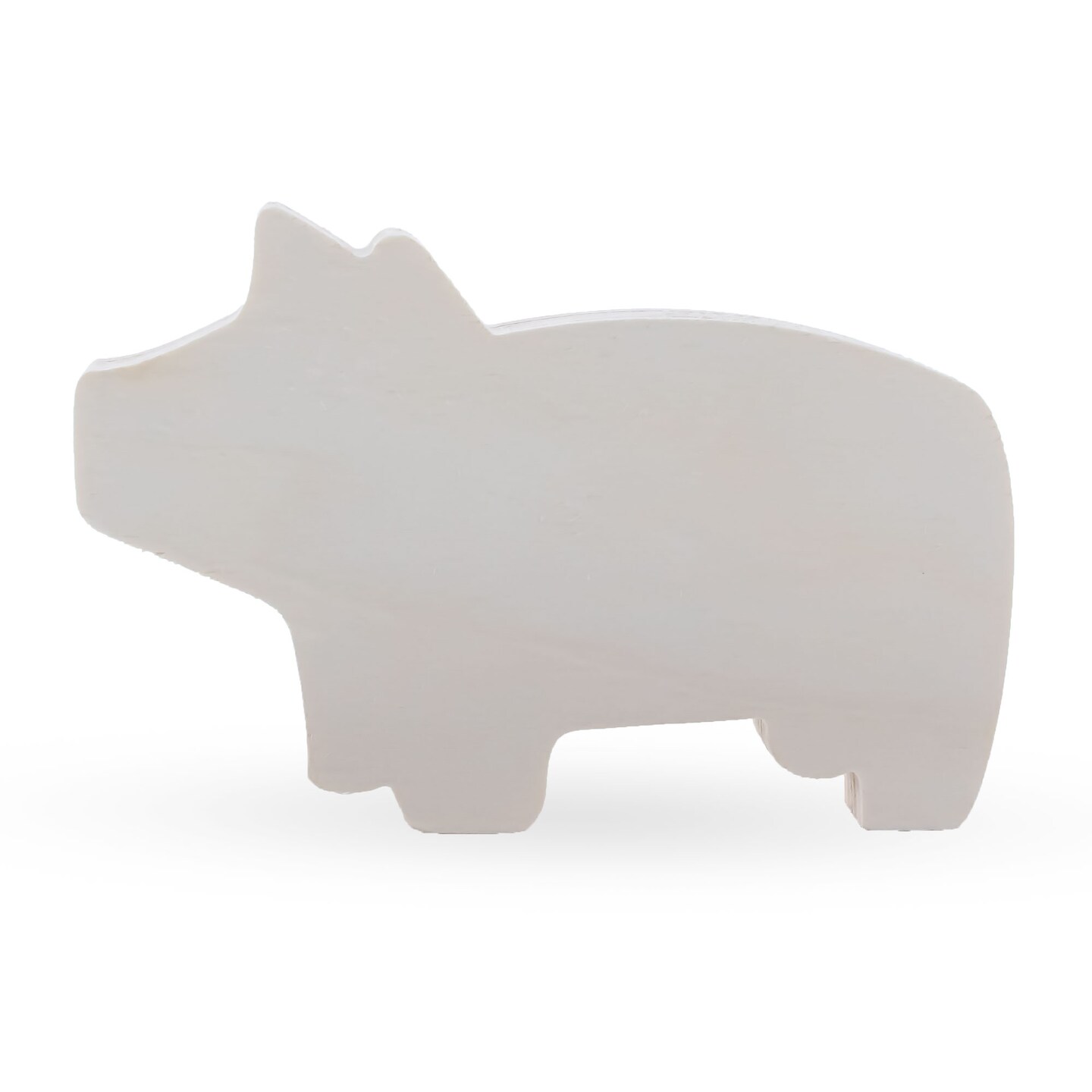 Unfinished Wooden Pig Shape Cutout DIY Craft 5.5 Inches