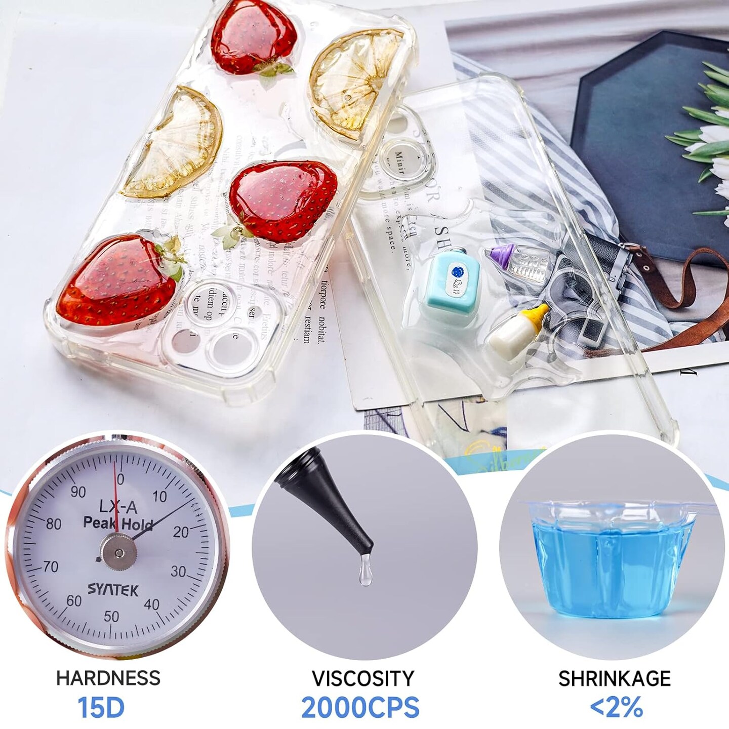LET&#x27;S RESIN UV Resin Soft Type, 100g Elastic&#x26;Bendable Crystal Clear Ultraviolet Epoxy Resin, Low Shrinkage UV Resin Kit for Crafts, Jewelry Making, Decoration
