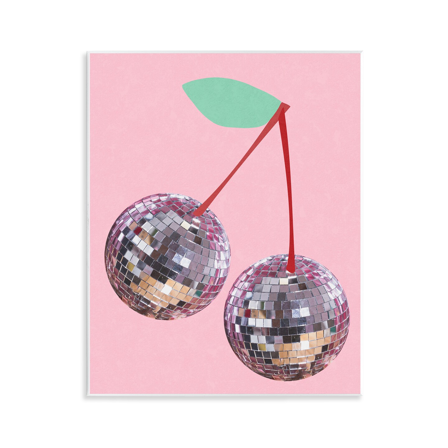 Stupell Industries Disco Ball Cherries Wall Plaque Art Design by Anna Quach