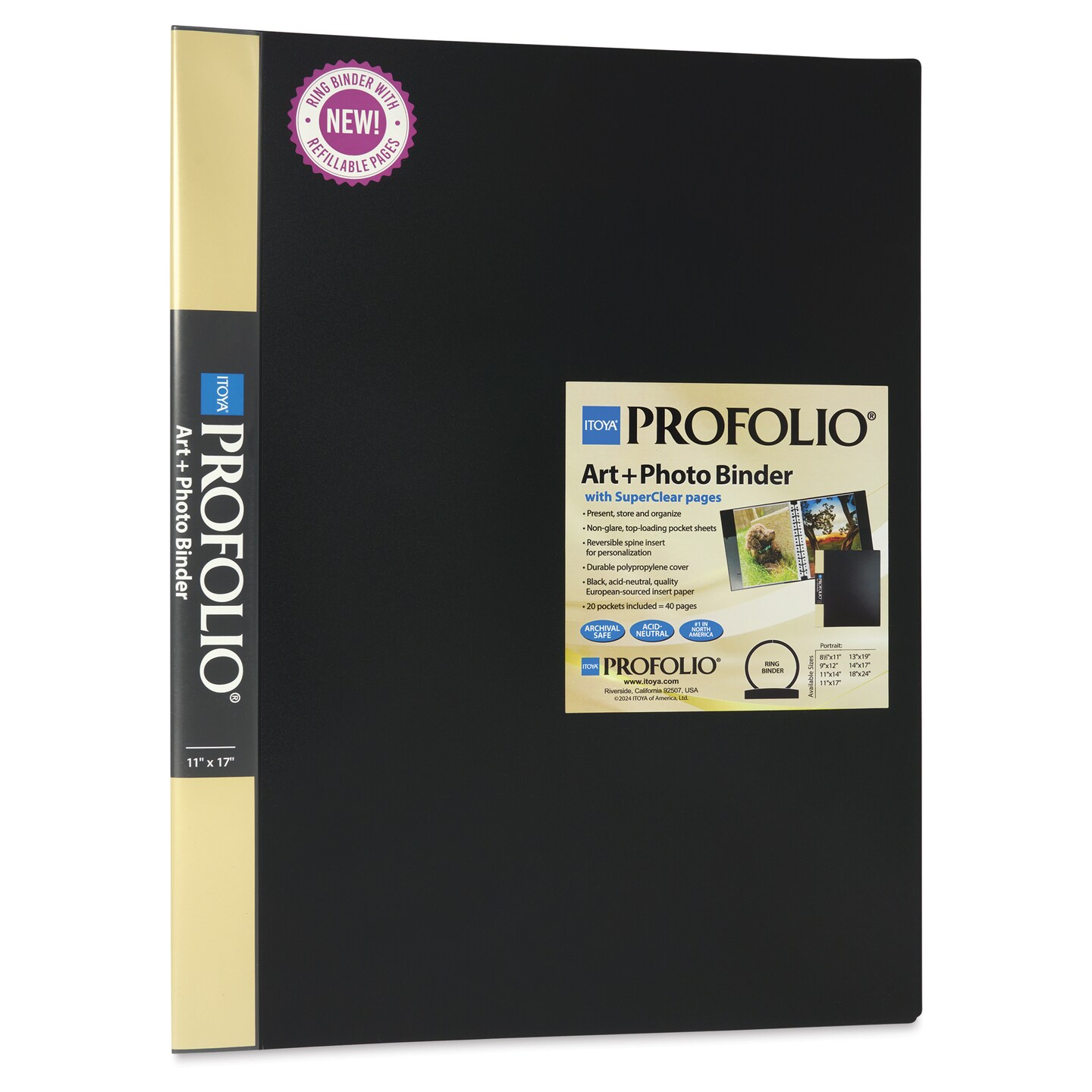 Itoya Art + Photo Binder - 11&#x22; x 17&#x22;, 20 Pages