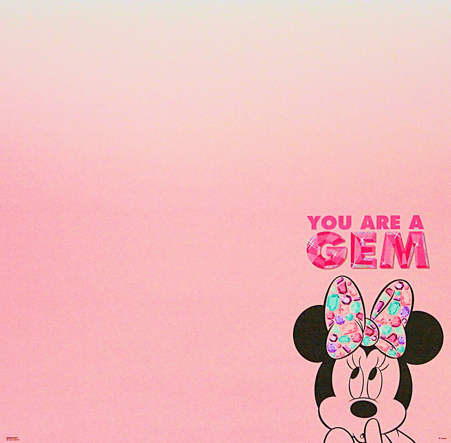 Disney Minnie Mouse You Are A Gem 12x12 Scrapbook Paper