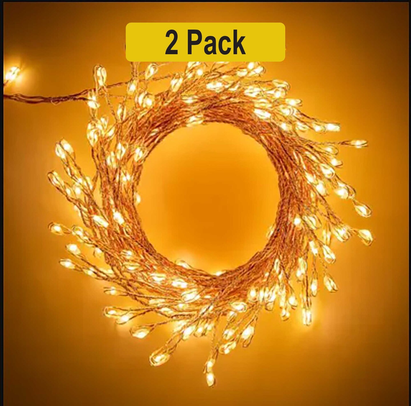Premium 100 LED Black Plastic String Lights – 8 Lighting Modes, Flexible, Plug-in