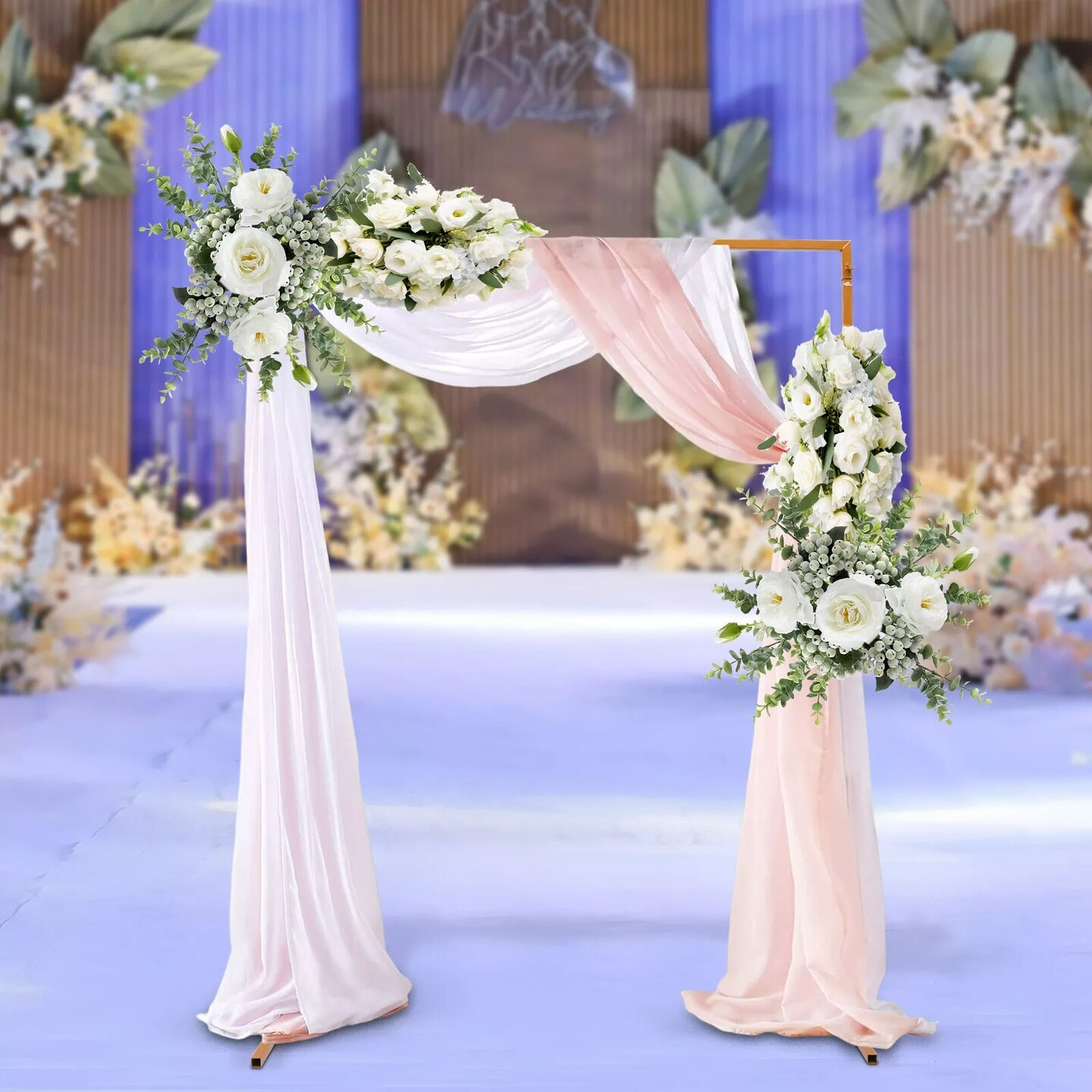 Wedding Arch Backdrop Metal Stand Square Flower Rack Frame Garden Party Decor