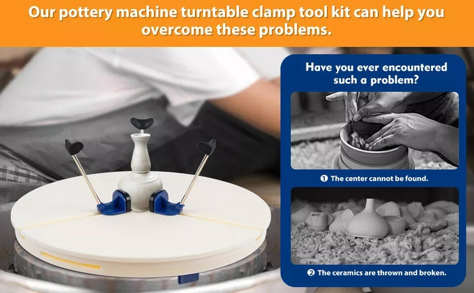 Pottery Wheel Ceramic Trim Holder Centers Clip Polymer Scraping Repair Tool