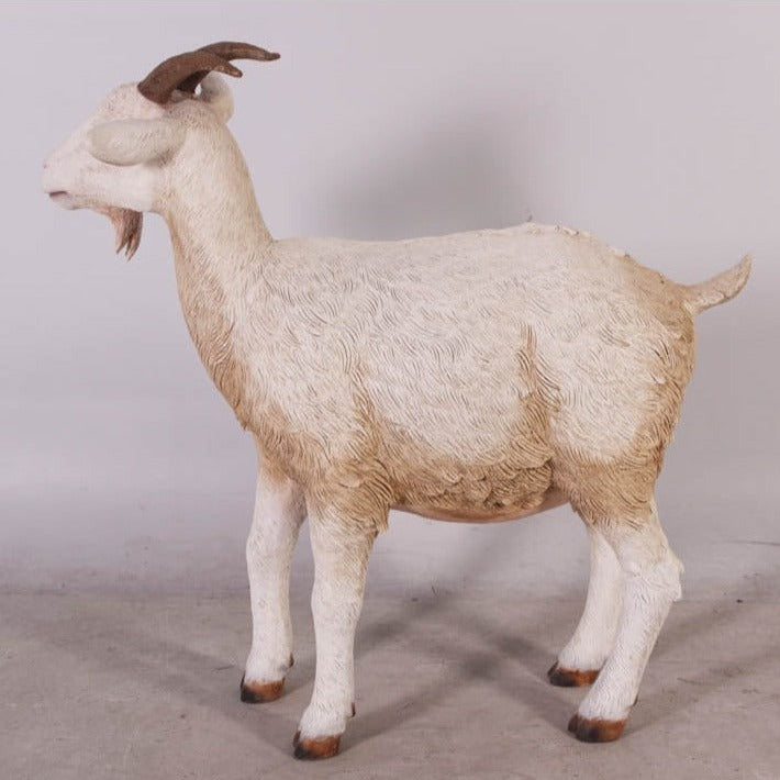 Cream Goat Life Size Statue