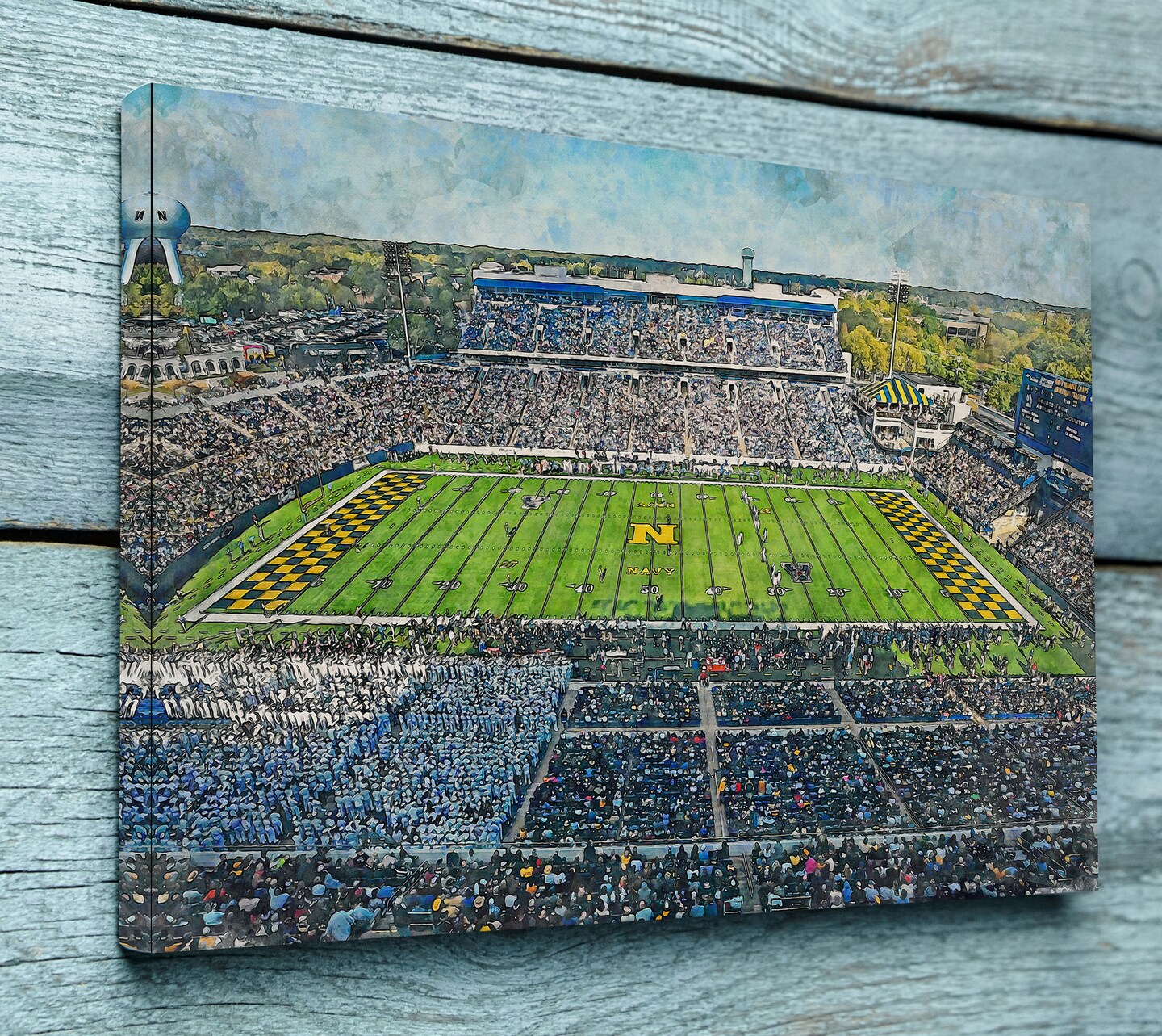 Great American Ballpark Printed on Canvas, Cincinnati skyline