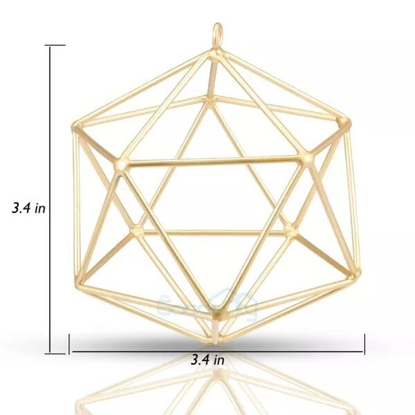 2Pack Metal Geometric Hanging Air Plant Holder Rack Air Pineapple Iron Hanging