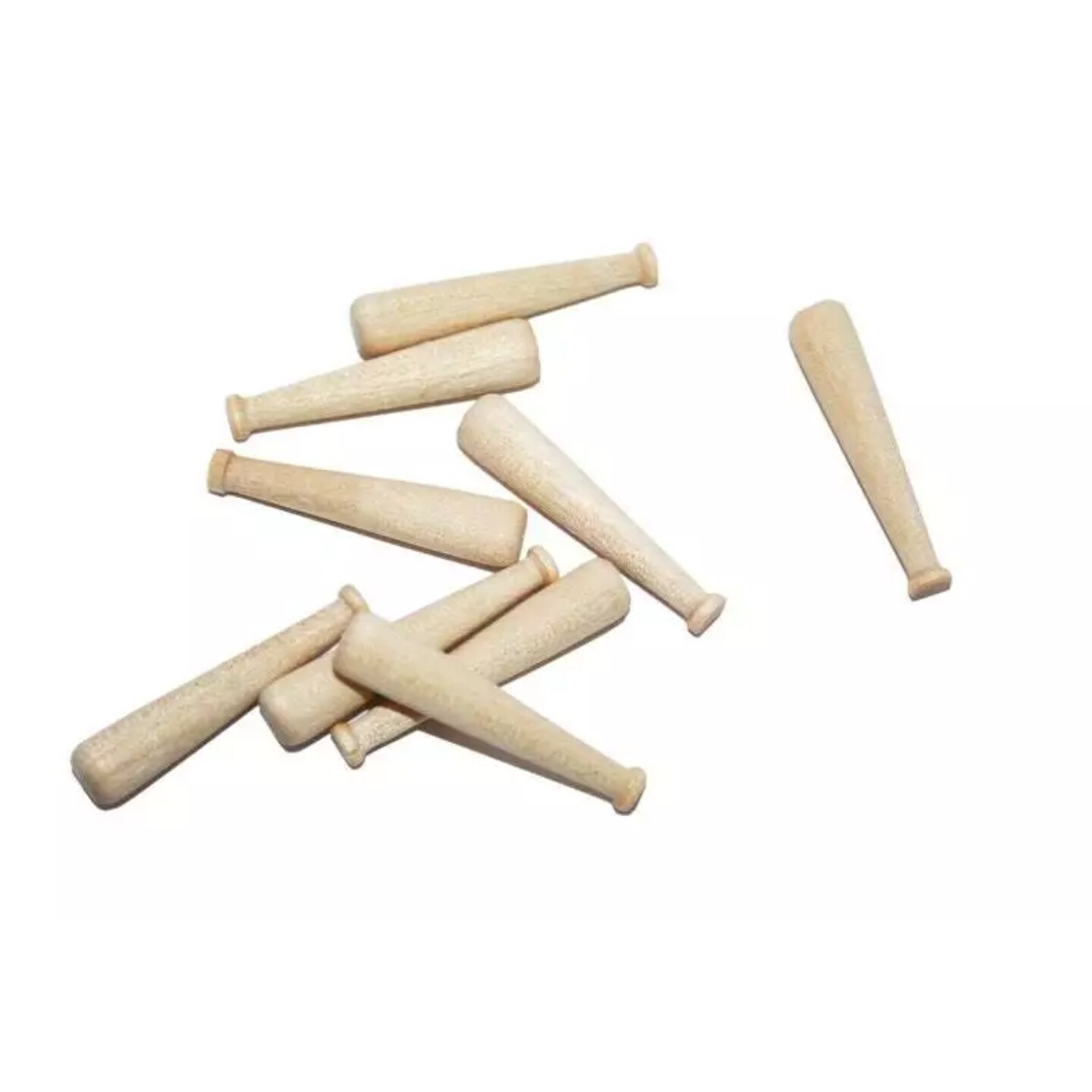 Kitcheniva 1-15/16" Miniature Baseball Bat Unfinished Wood Bat Small Craft DIY 25 Pcs