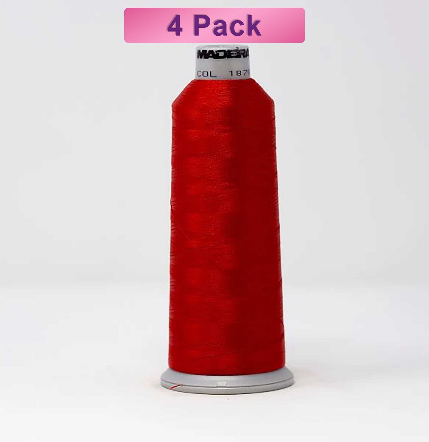 Madeira Polyneon Tomato Red, Count: 3 Packs, Color: Tomato Red