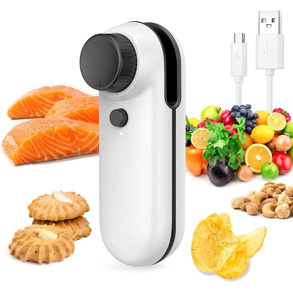 Rechargeable 2-In-1 Bag Mini Heat Sealer