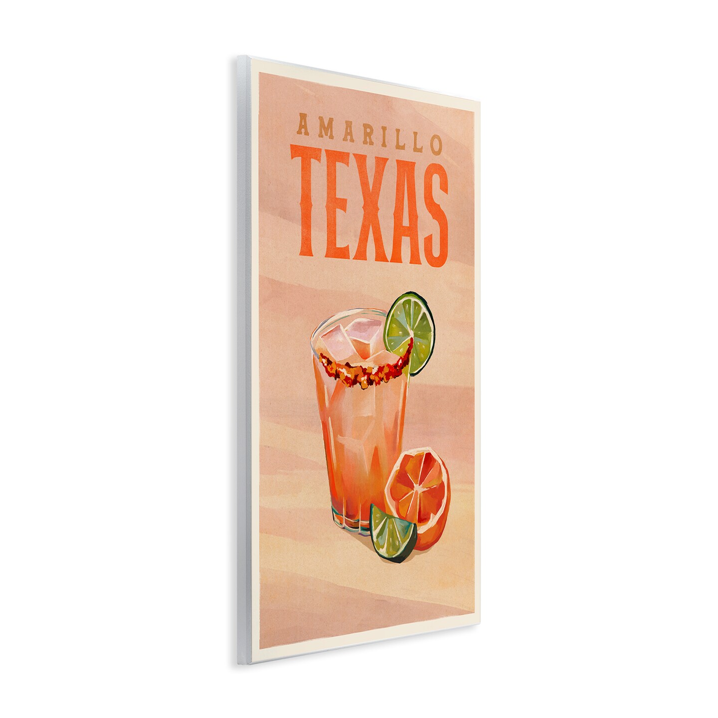 Stupell Industries Amarillo Texas Cocktail Wall Plaque Art Design by The Whiskey Ginger
