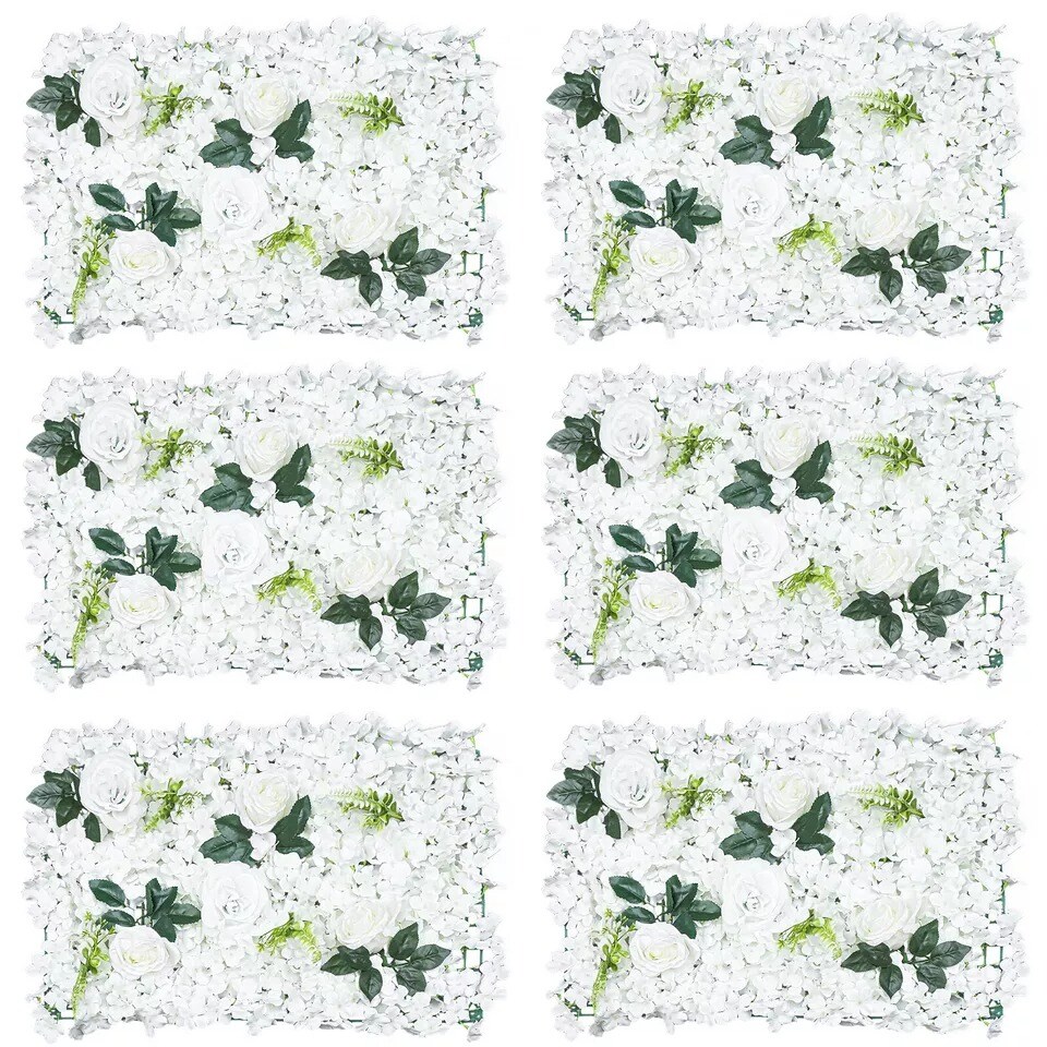 For Wedding Party Decor Hydrangea Panel Bouquet 6 PCS Artificial Flower Wall