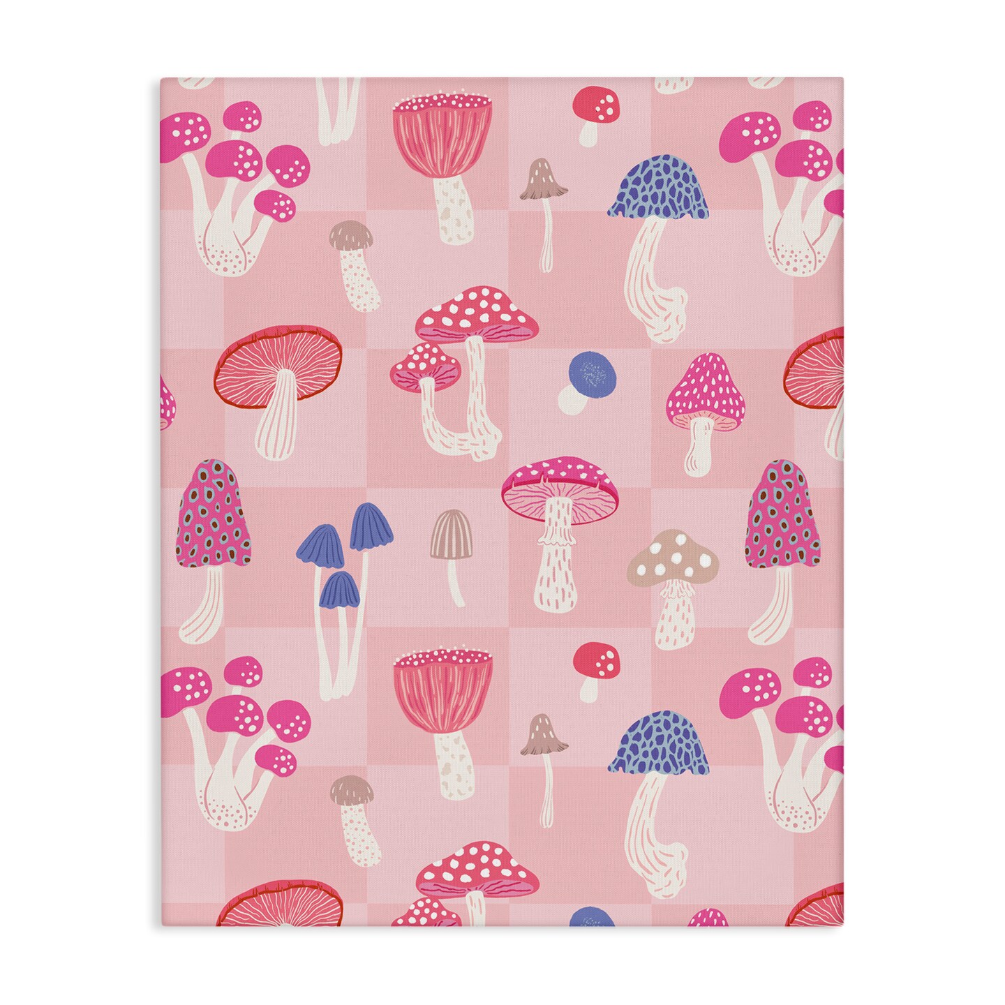 Stupell Industries Pastel Pink Mushrooms Canvas Wall Art Design by Nancy McKenzie
