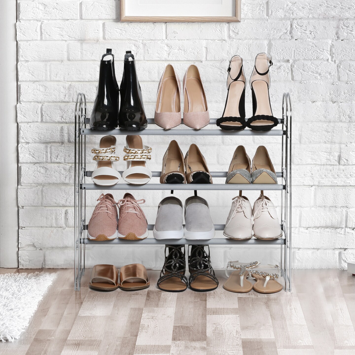 Seville Classics 3-Tier Expandable Shoe Rack