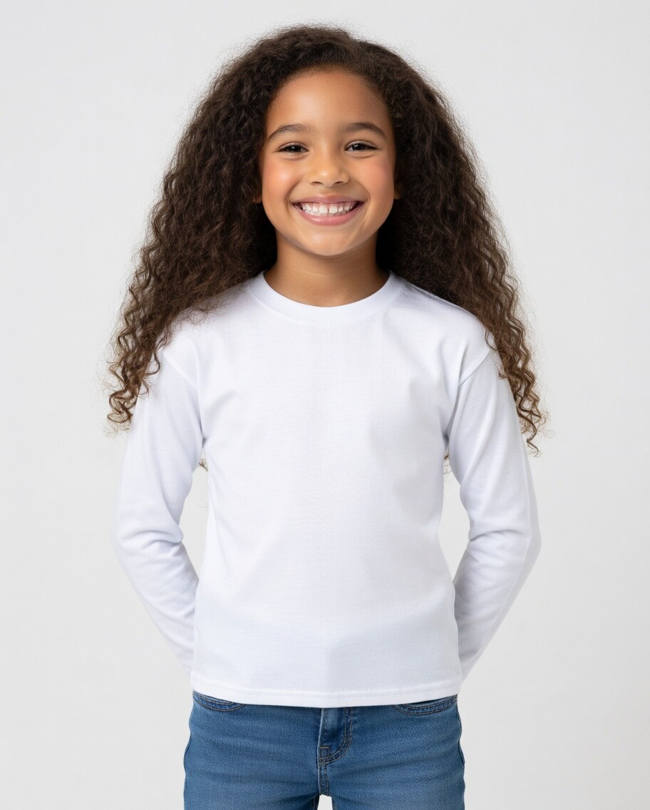 Gildan Youth Heavy Cotton Long Sleeve T-Shirt for School, Sports & Layering Cotton Everyday Tee