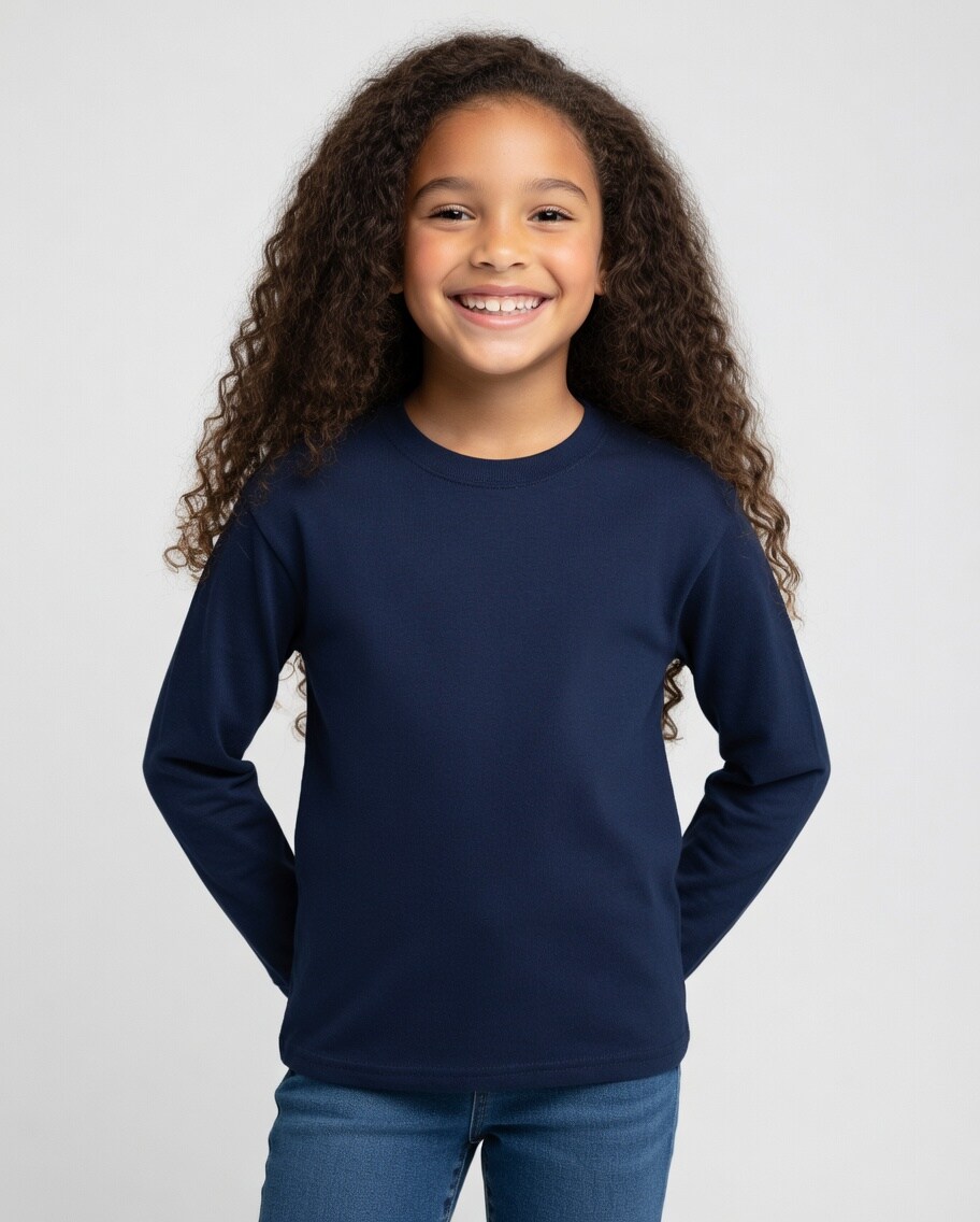 Gildan Youth Heavy Cotton Long Sleeve T-Shirt for School, Sports & Layering Cotton Everyday Tee