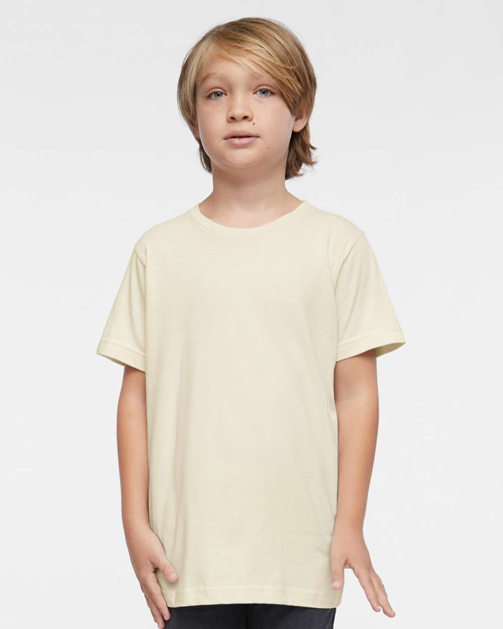 Youth Fine Jersey Crewneck T-Shirt for School, Sports & Everyday Lightweight Comfort Wear