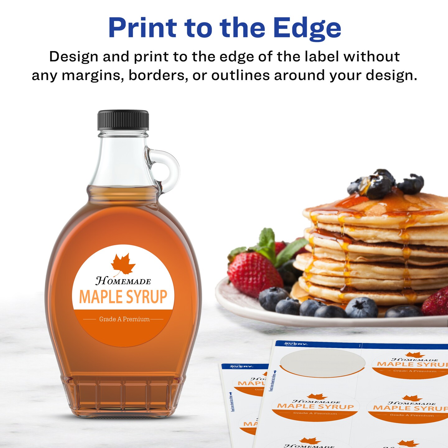 Avery Waterproof Round Labels with Sure Feed, Print to the Edge