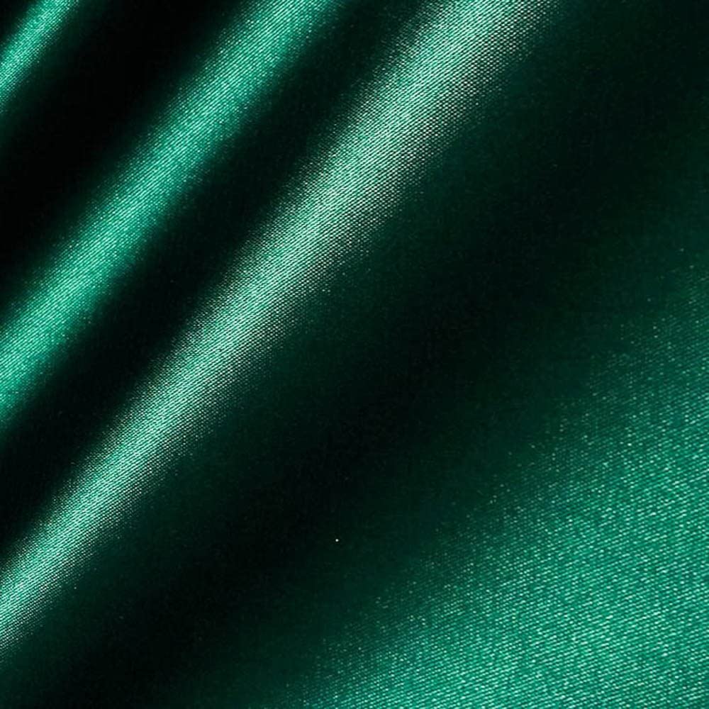 1 Yard Hunter Green Stretch Charmeuse Satin Fabric 60″ Wide 95% Polyester 5% Spandex