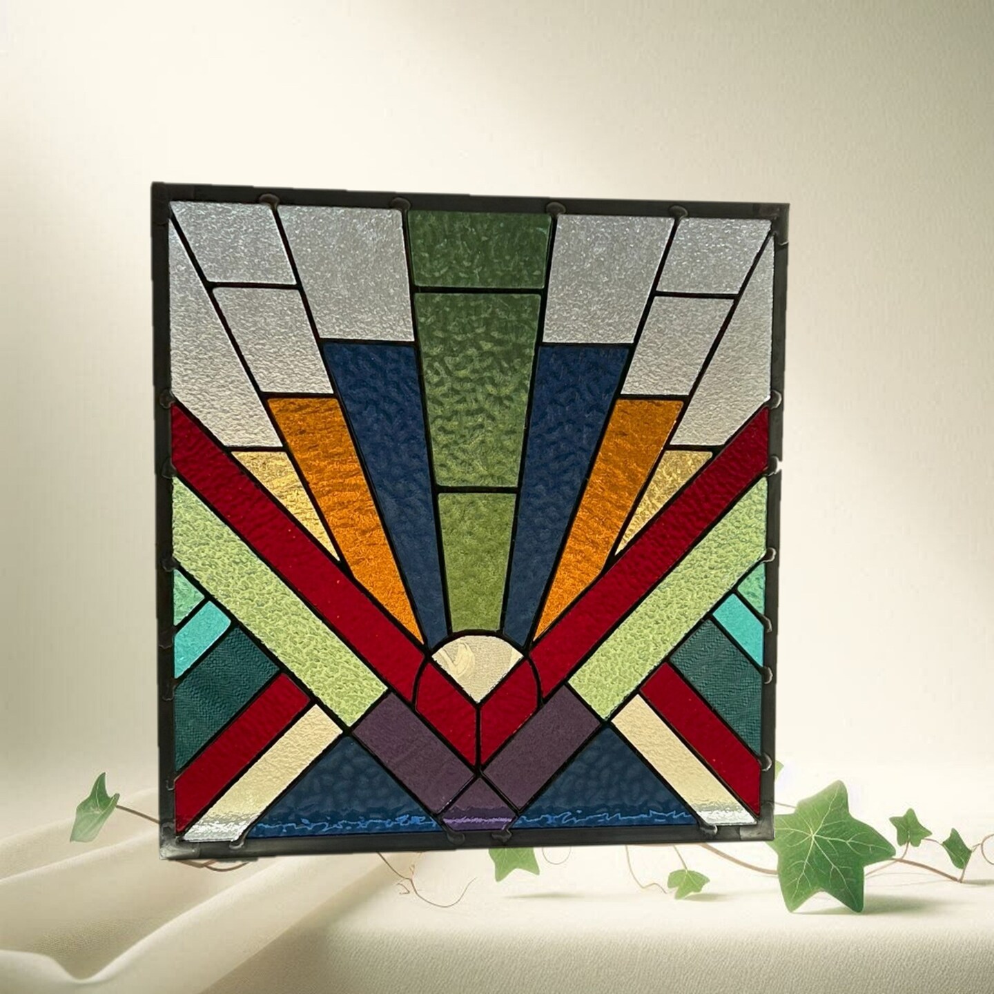 【希少】ヴィンテージ ART glass STENHYTAA W.W. Stained Glass Window - W-430 Art Nouveau - Etsy Hong Kong