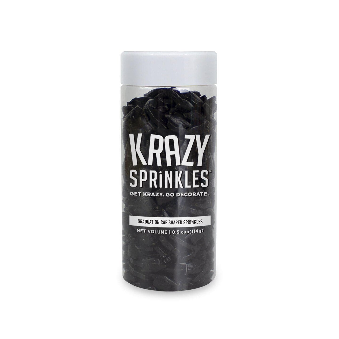 Krazy Sprinkles - Graduation Cap (1/2 Cup, 1x Jar) for Cakes, Ice Cream &#x26; Cookies