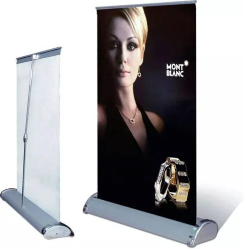 Desktop Mini Retractable Roll Up Banner Stand 8.5"x11" / A4 Table Top