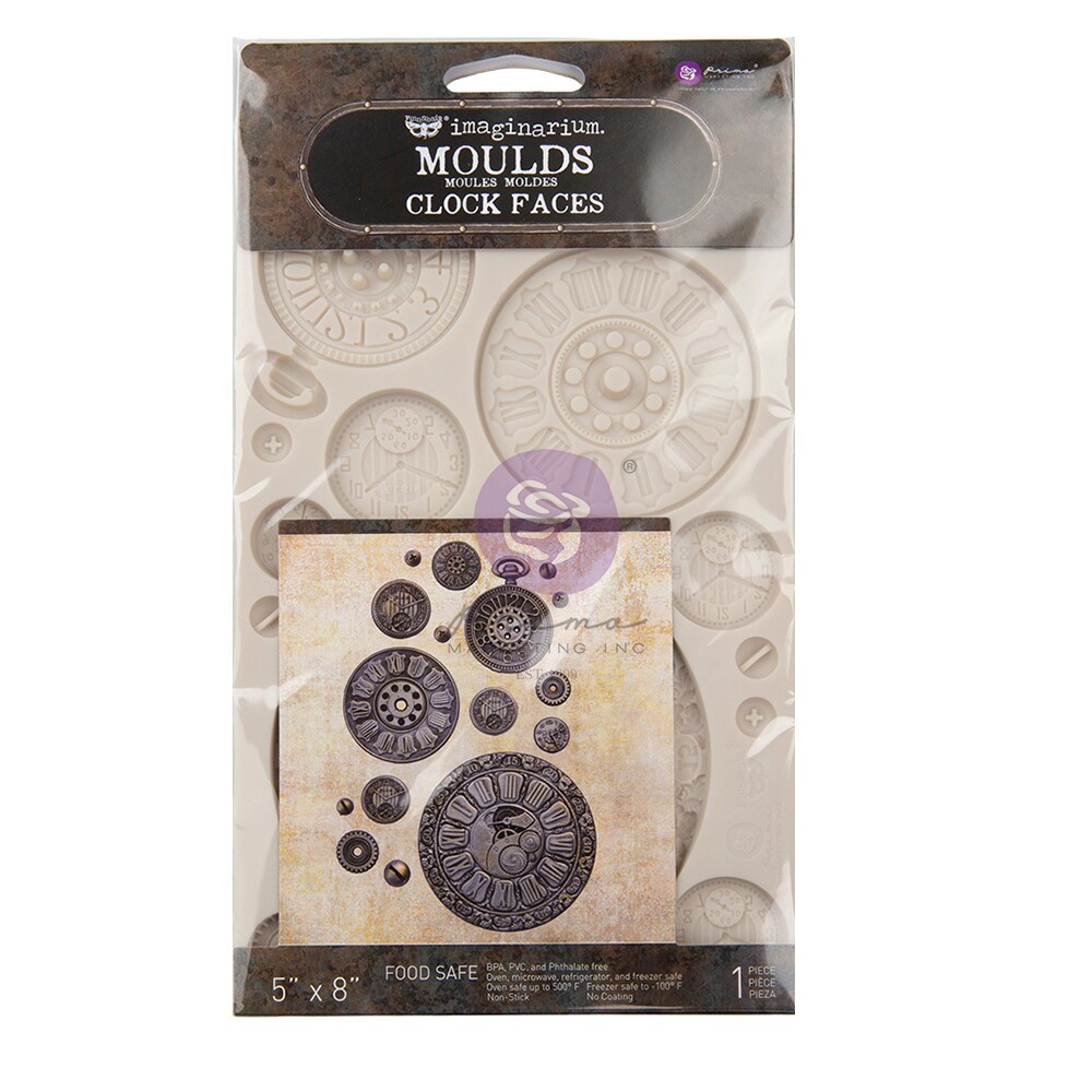 Finnabair Moulds - Clock Faces - 5&#x22; x 8&#x22; x 8mm Copyright #VA0002330077