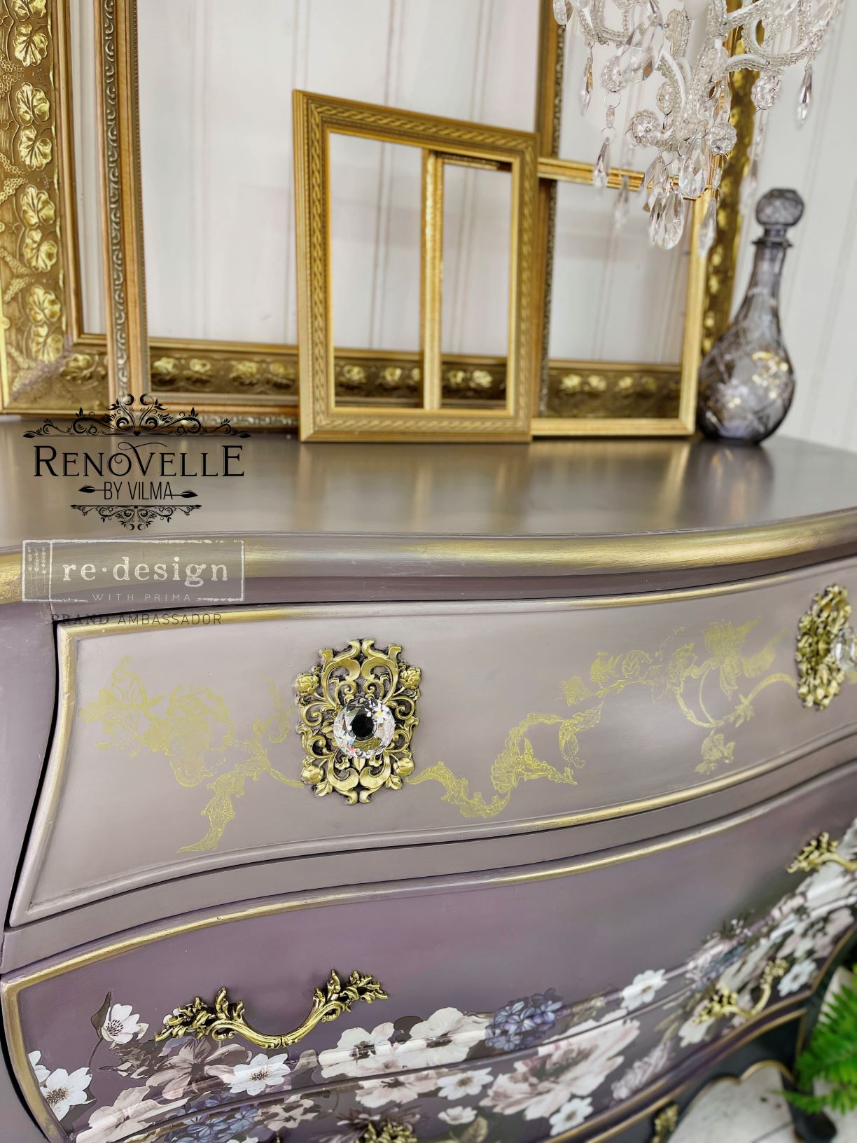 Redesign Decor Moulds® - Lilian Scrolls - 1 pc, 5"x10", 8mm thickness Copyright #VA0002319331