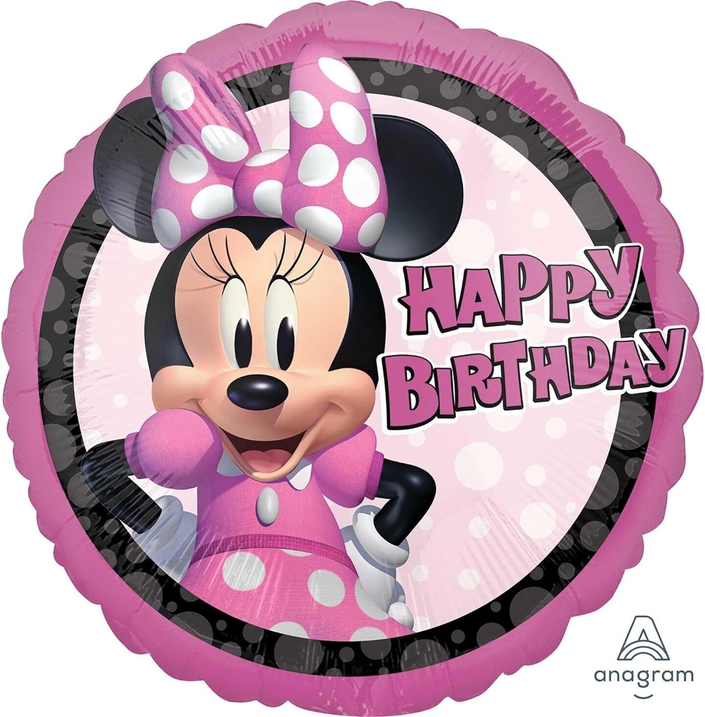 Minnie Mouse 17&#x22; Round Happy Birthday Foil Balloon