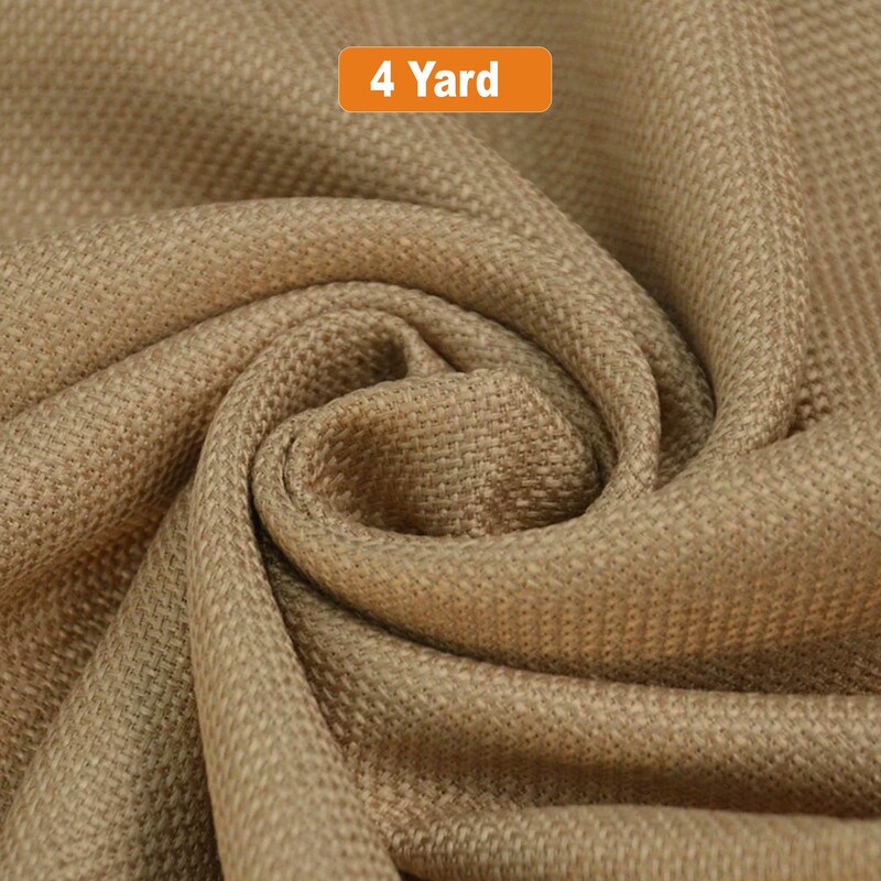 Imitation Burlap Fabric Natural Color Polyester Washable 58&#x22; Wide