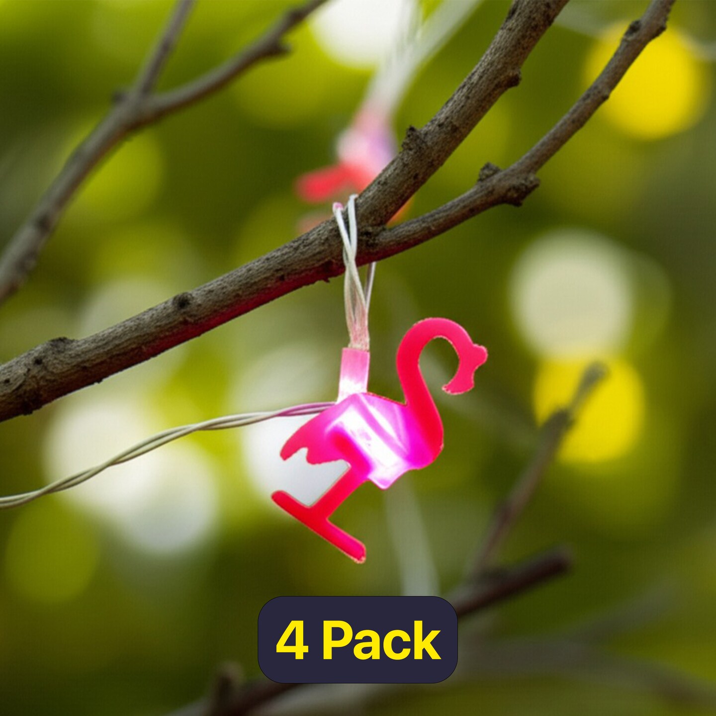 Add Whimsy to Your Decor with 20 LED Flamingo Tiki Lights