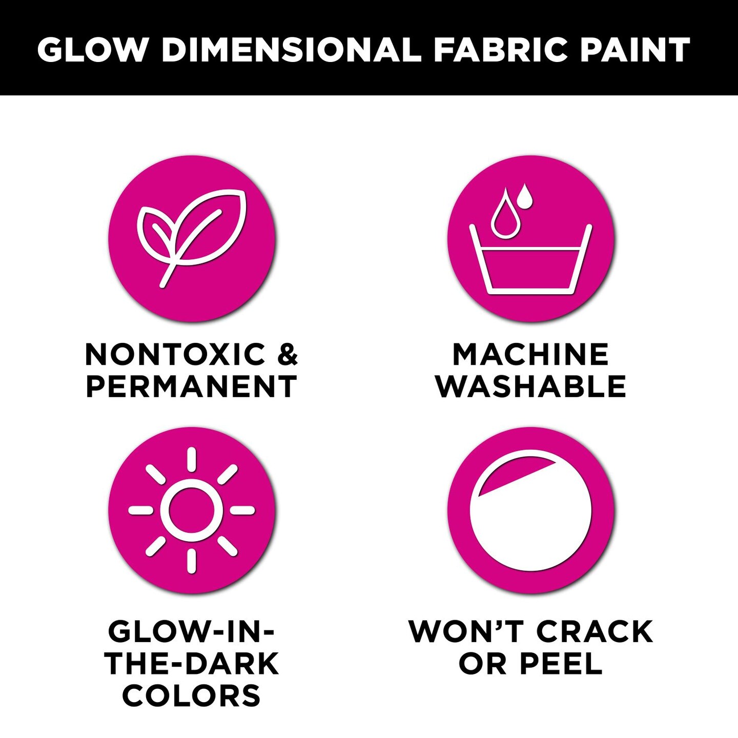 Tulip Puff Paint Glow, Multi-Surface Craft Paint, .75 fl. oz. 10 Pack