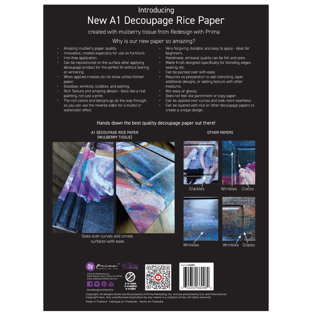 Redesign A1 Decoupage Rice Paper (Mulberry Tissue Paper) &#x2013; A Girl And Her Pup - 23.4&#x2033;X33.1&#x2033;