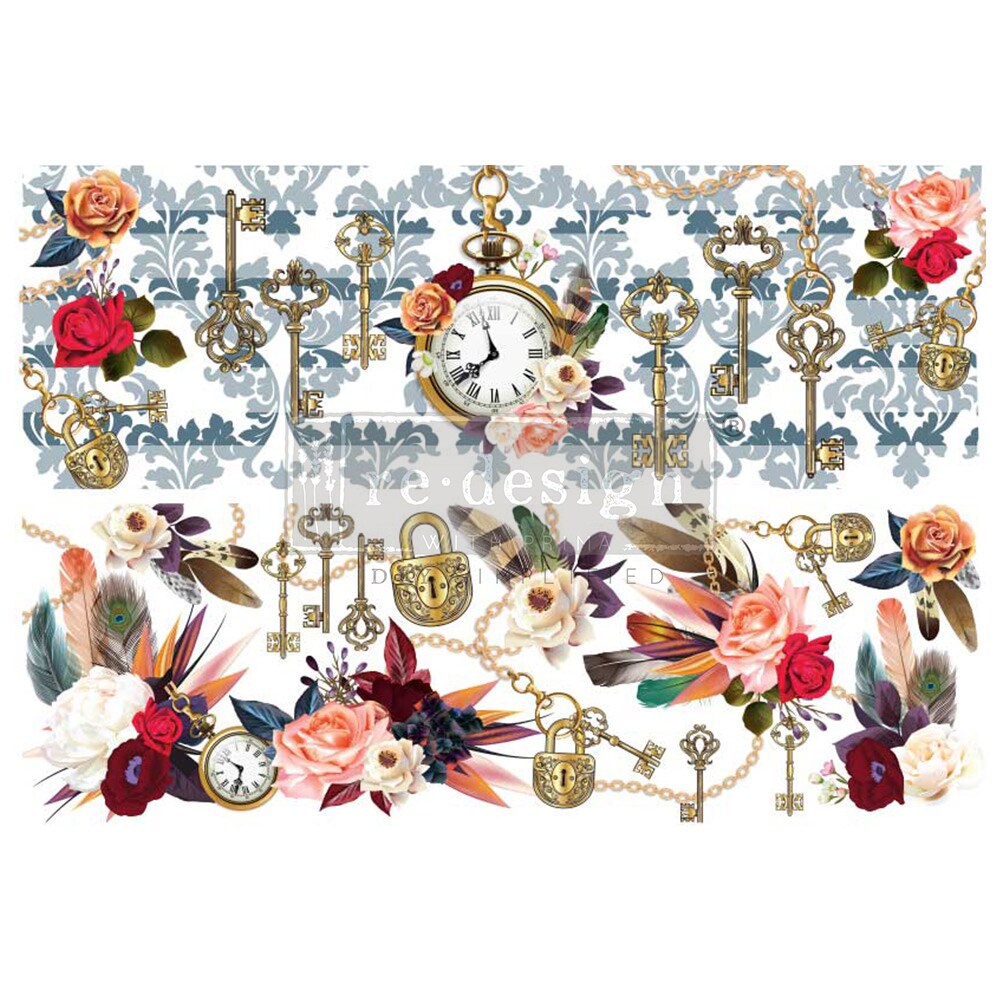 Decor Transfers® 24x35 - Cece Once Upon A Time - total sheet size 24"x35", cut into 2 sheets