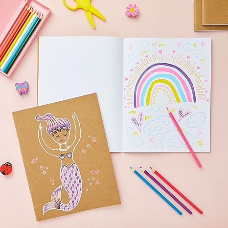 6 Pack Large Bulk Sketchbook Journals (8.5x11 In Journaling Notebooks)