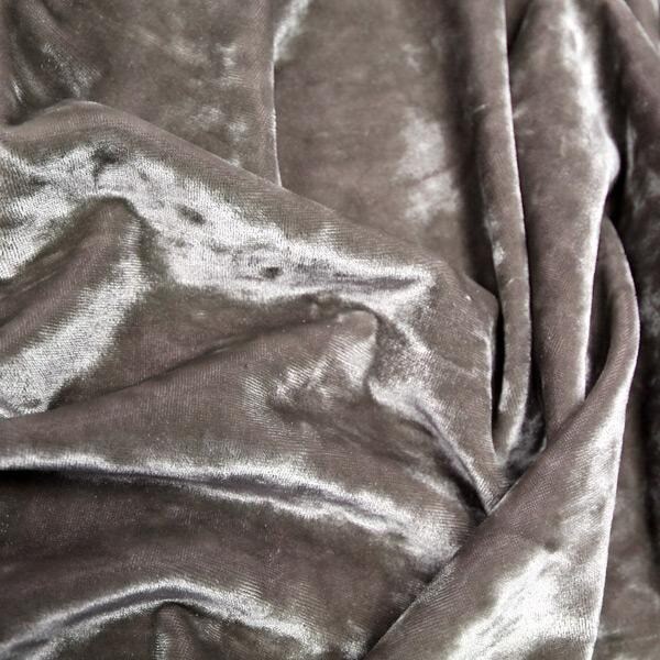 90% Polyester & 10% Spandex Frozen Crushed Stretch Velvet Fabric 56" Width