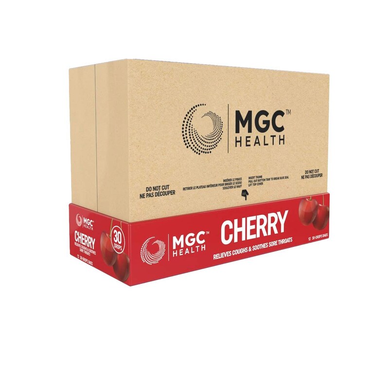 Cherry Cough Drops 30ct MGC Health Lozenges