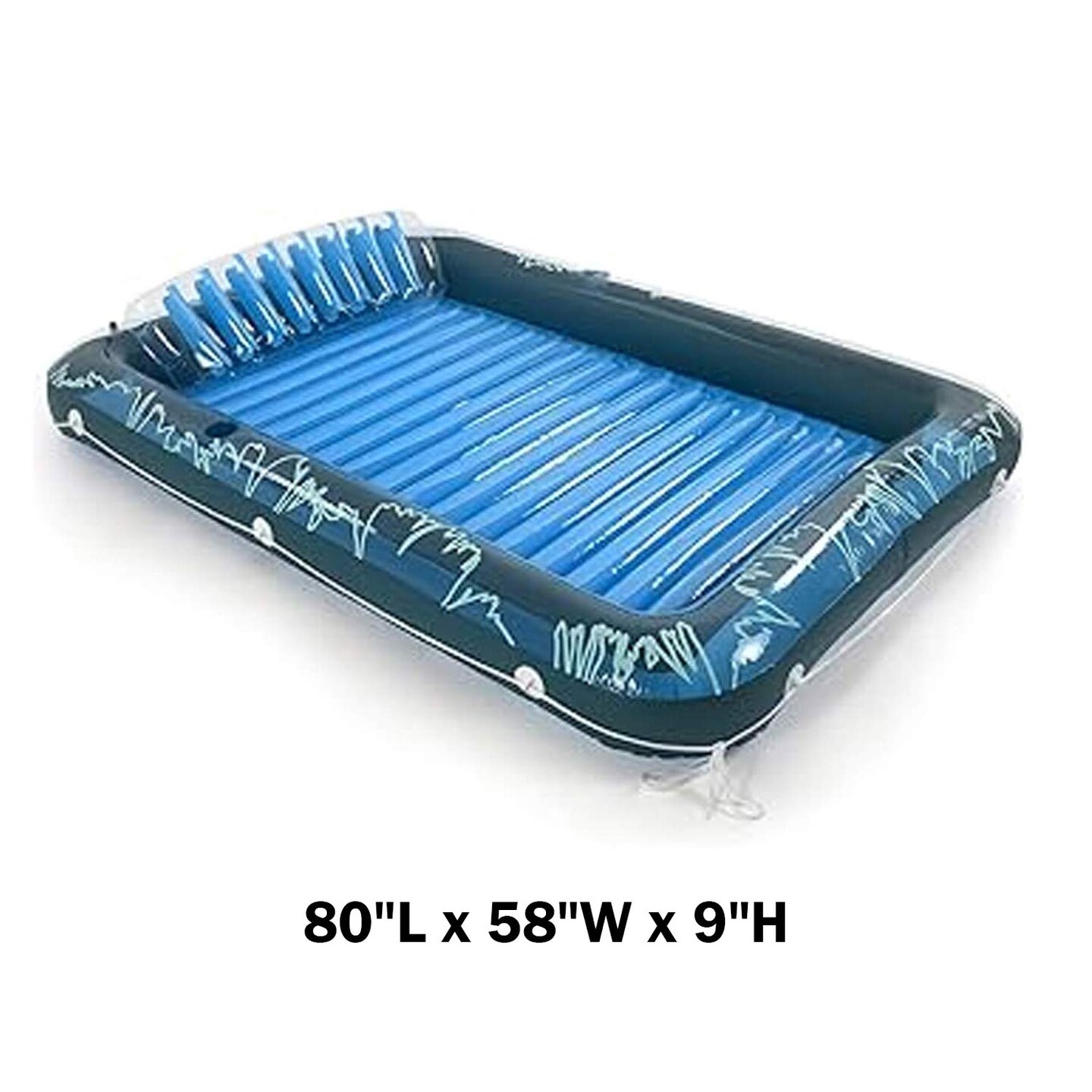 Comfortable Inflatable Pool Lounger for Sunbathing | CLear Green