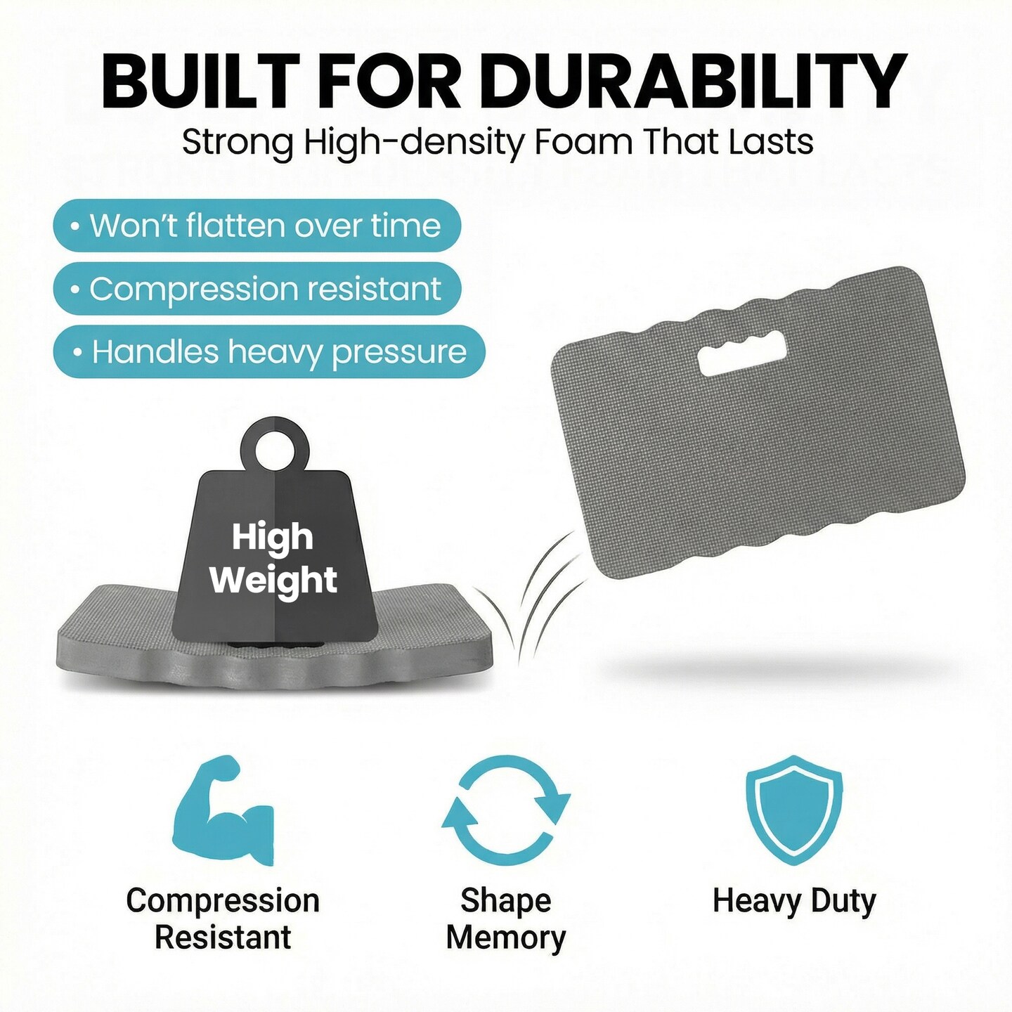 Gardenised Extra Thick Large Foam Kneeling Pad for Gardening Workout Yoga and Exercise Soft Comfortable Knee Cushion Mat for Floor Work Cleaning Yard Tasks and Home Projects