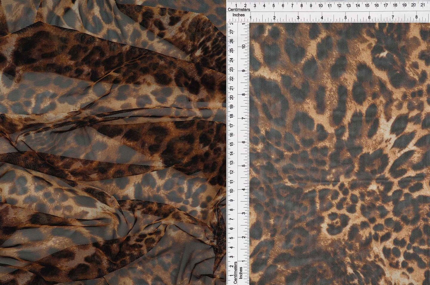 1 Yard Animal Print Mesh Fabric 54 Inch Wide Stretch Poly Spandex Sheer Overlay Dancewear Costume Fabric