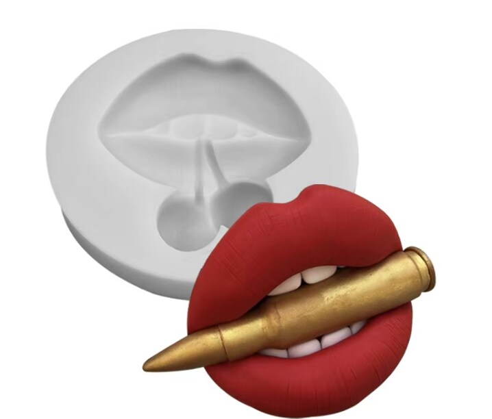 LIPS - Lips with raspberry ,cherry, and other  Silicone Mold
