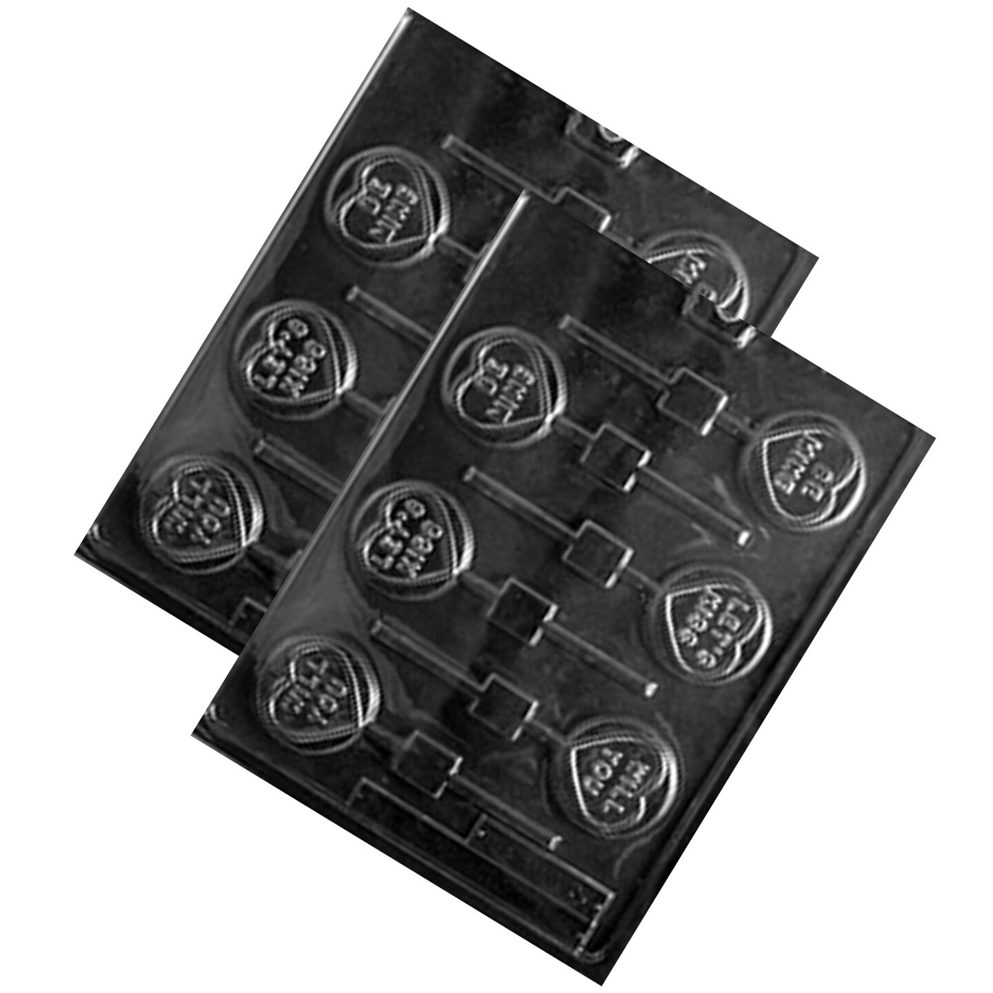 Will You Be Mine Let&#x27;s Kiss Lolly Chocolate Mold